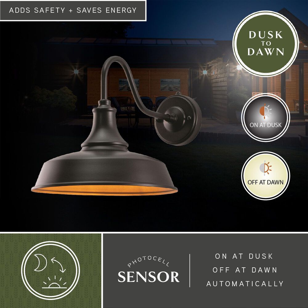 Vaxcel Dorado 12" 1-Light Outdoor Wall Sconce in Dark Bronze, , large