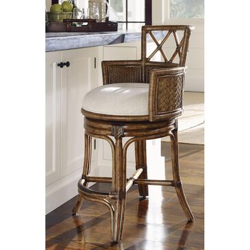 Tommy Bahama Home Bali Hai Kamala Bay Swivel Counter Stool in Warm Brown, , large