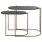 Uttermost Aztex 2-Piece Nesting Table Set in Antique Brass, , large