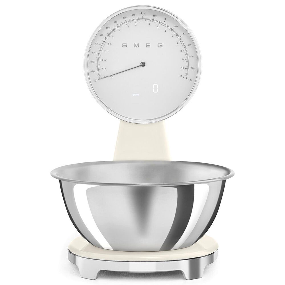 SMEG 50&#39;s Retro Style Kitchen Scale in Cream and Chrome, , large