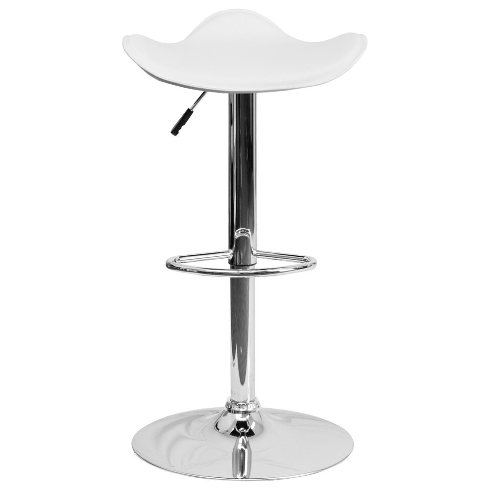 Flash Furniture Adjustable Barstool in White, , large