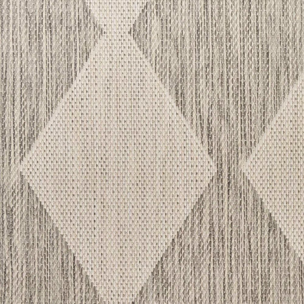 Nourison Positano Geometric Light Grey 8&#39; x 10&#39; Indoor/Outdoor Area Rug, , large