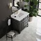 James Martin Vanities Brookfield 36" Single Bathroom Vanity in Black Onyx with Single Hole 3 cm White Zeus Quartz Top and Rectangular Sink, , large