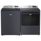 Maytag 5.2 Cu. Ft. Smart Top Load Washer and 7.4 Cu. Ft. Smart Electric Top Load Dryer Laundry Pair in Midnight Steel, , large