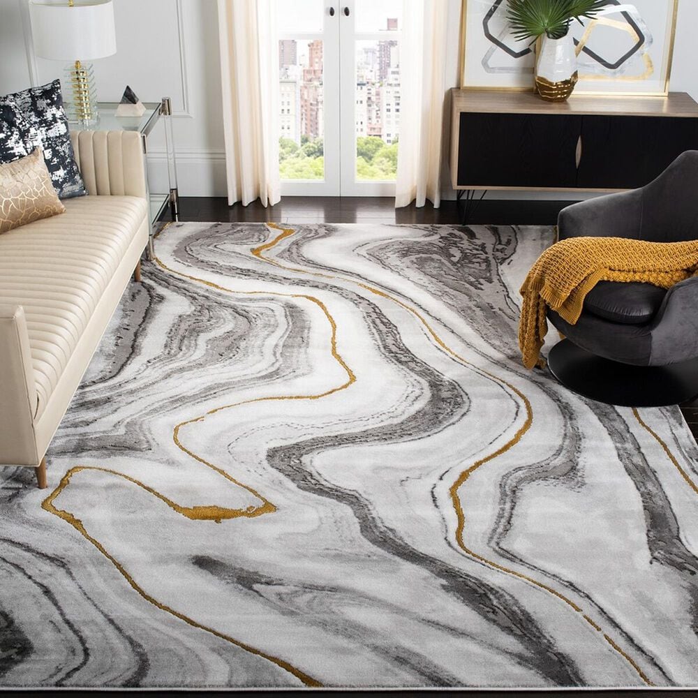 Safavieh Craft 9&#39; x 12&#39; Grey and Gold Area Rug, , large