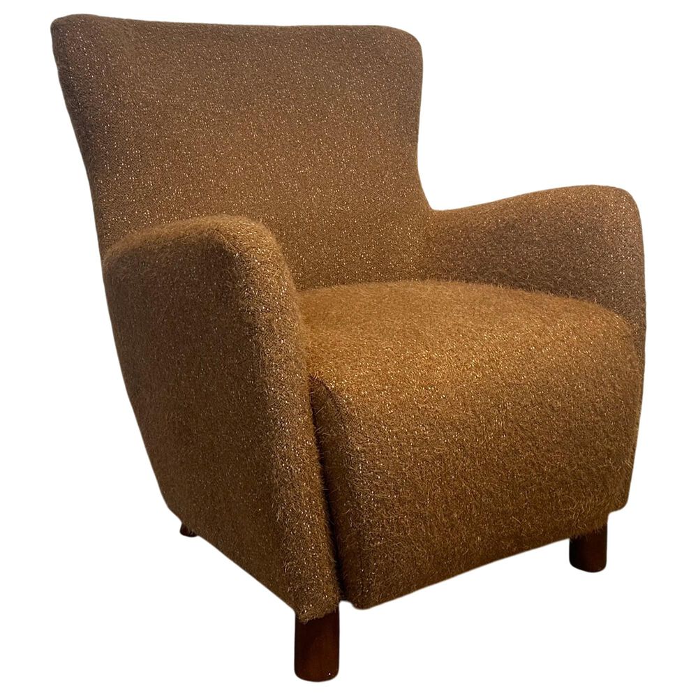 Golden Wave Furniture Edison Arm Chair in Caramel, , large