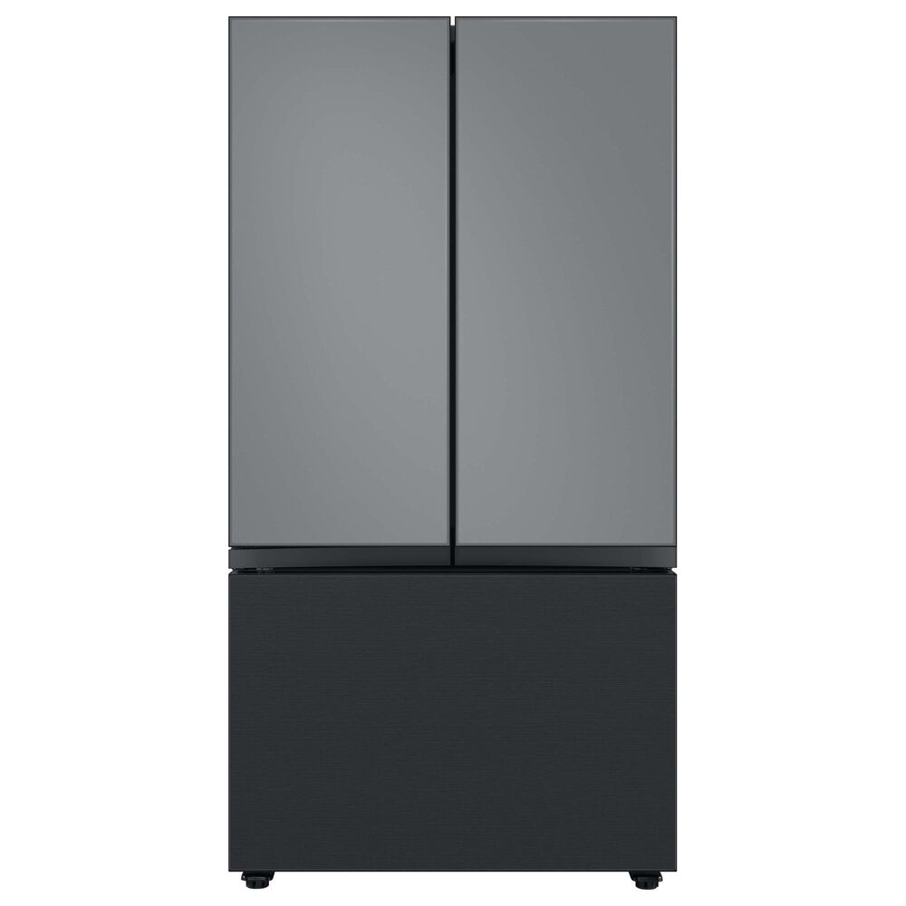 Samsung Bespoke Bespoke 3-Door French Door Refrigerator Bottom Panel in Matte Black Steel, , large