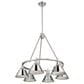 Golden Lighting Orwell 6-Light Chandelier with Chrome Shade in Pewter, , large