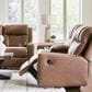 Ashley Mackmenville Manual Double Reclining Loveseat with Console in Caramel, , large