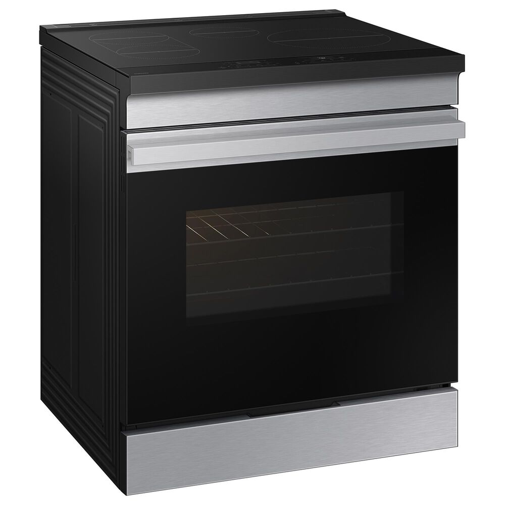 Samsung Bespoke Bespoke 6.3 Cu. Ft. Smart Slide-In Electric Induction Range with Anti-Scratch Glass Cooktop in Stainless Steel, , large