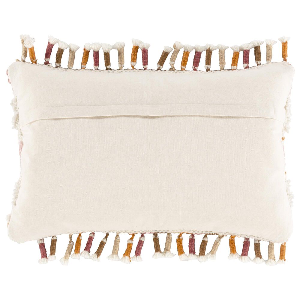 Surya Amaretta 14&quot; x 22&quot; Toss Pillow in Rose and White, , large