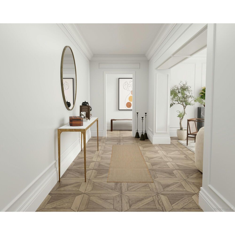 Nourison Courtyard Natural 2&#39;2&quot; x 8&#39; Indoor/Outdoor Runner, , large