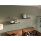 Hearth and Haven Ecco32" Floating Wall Shelf with Space-Saving Design in Dark Oak (Set of 2), , large