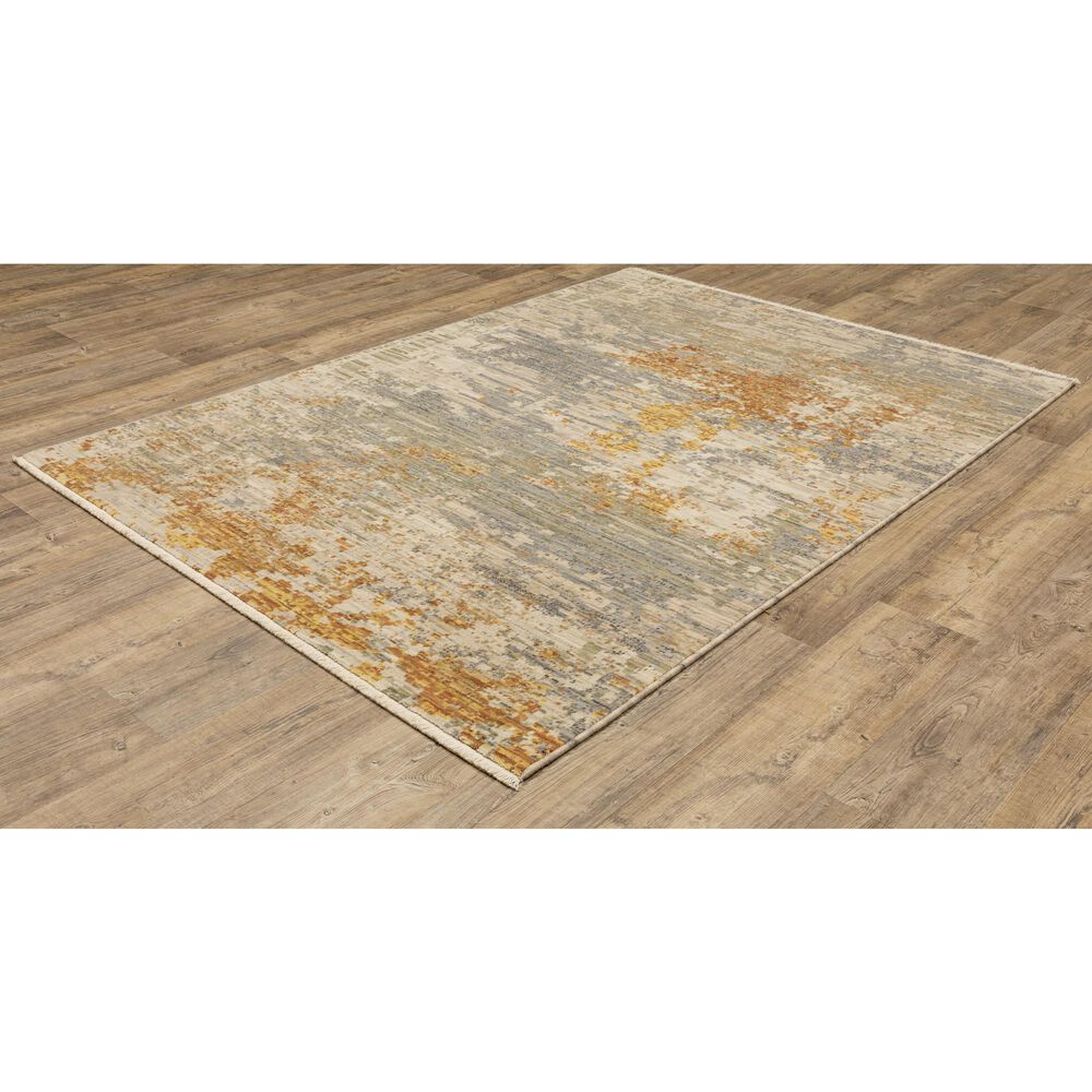 Oriental Weavers Soleri 3&#39;3&quot; x 5&#39; Beige and Gold Area Rug, , large