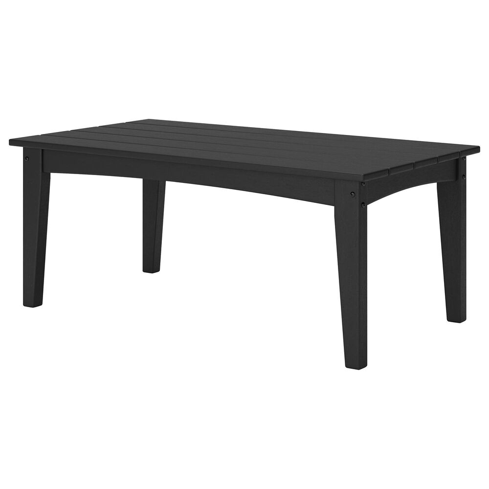 Ashley Hyland Wave Patio Rectangular Coffee Table in Black, , large
