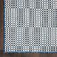 Nourison Courtyard Ivory and Blue 2"2" x 8" Indoor/Outdoor Runner, , large