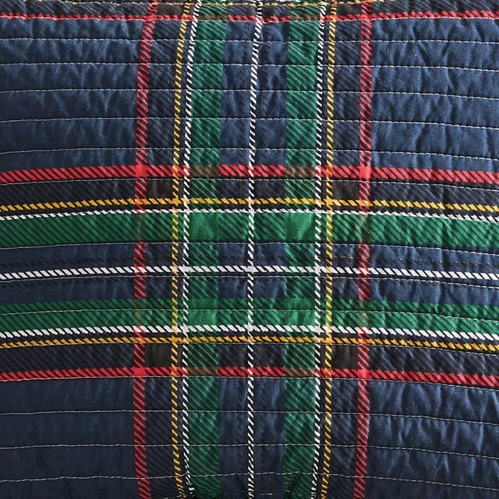 Levtex Spencer King Reversible Quilt in Navy, Red, Green, Gold and White, , large