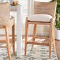 Baxton Studio Ridley Bar Stool in Whitewash, , large