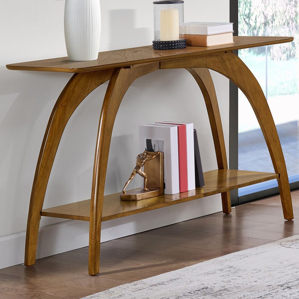 Forma & Co Lax Sofa Table in Caramel Brown, , large