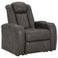 Ashley Fyne-Dyme Power Reclining Sofa and Recliner Set in Shadow, , large