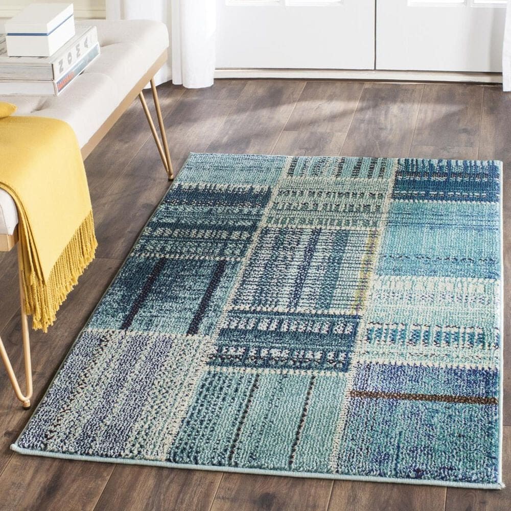 Safavieh Monaco MNC215F-3 3" x 5" Blue Area Rug, , large