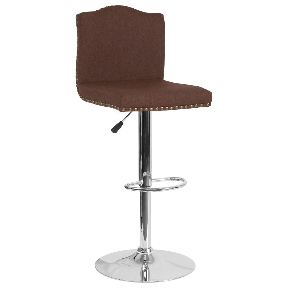 Flash Furniture Bellagio Adjustable Barstool in Brown, , large