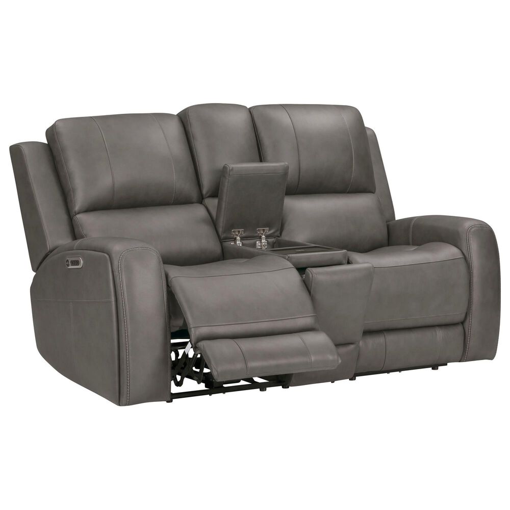 Simeon Collection Belmont Power Loveseat in Autumn Fog, , large