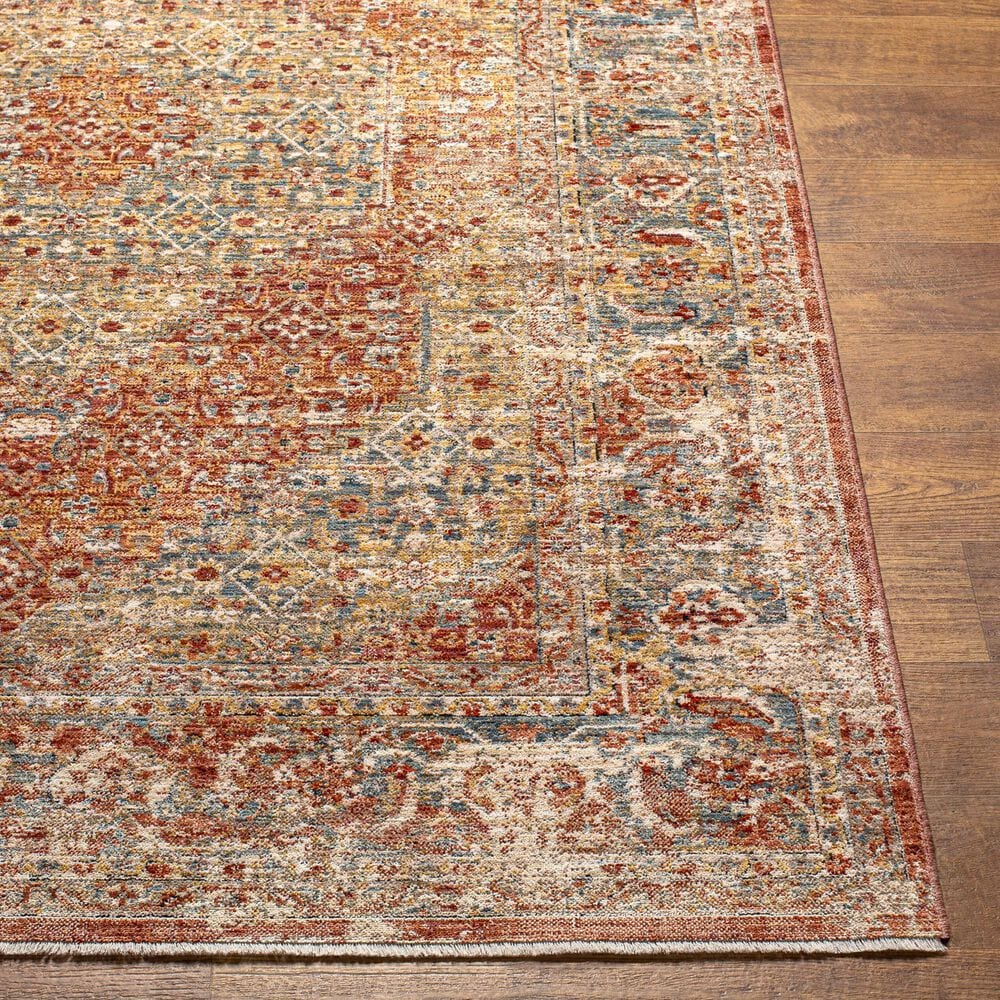 Surya Aspendos 6&#39;7&quot; x 9&#39;6&quot; Black, Burgundy, Burnt Orange, Charcoal, Dark Blue, Denim, Dusty Pink, Light Beige and Light Gray Area Rug, , large
