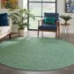 Nourison Positano 8" Round Blue and Green Indoor/Outdoor Area Rug, , large