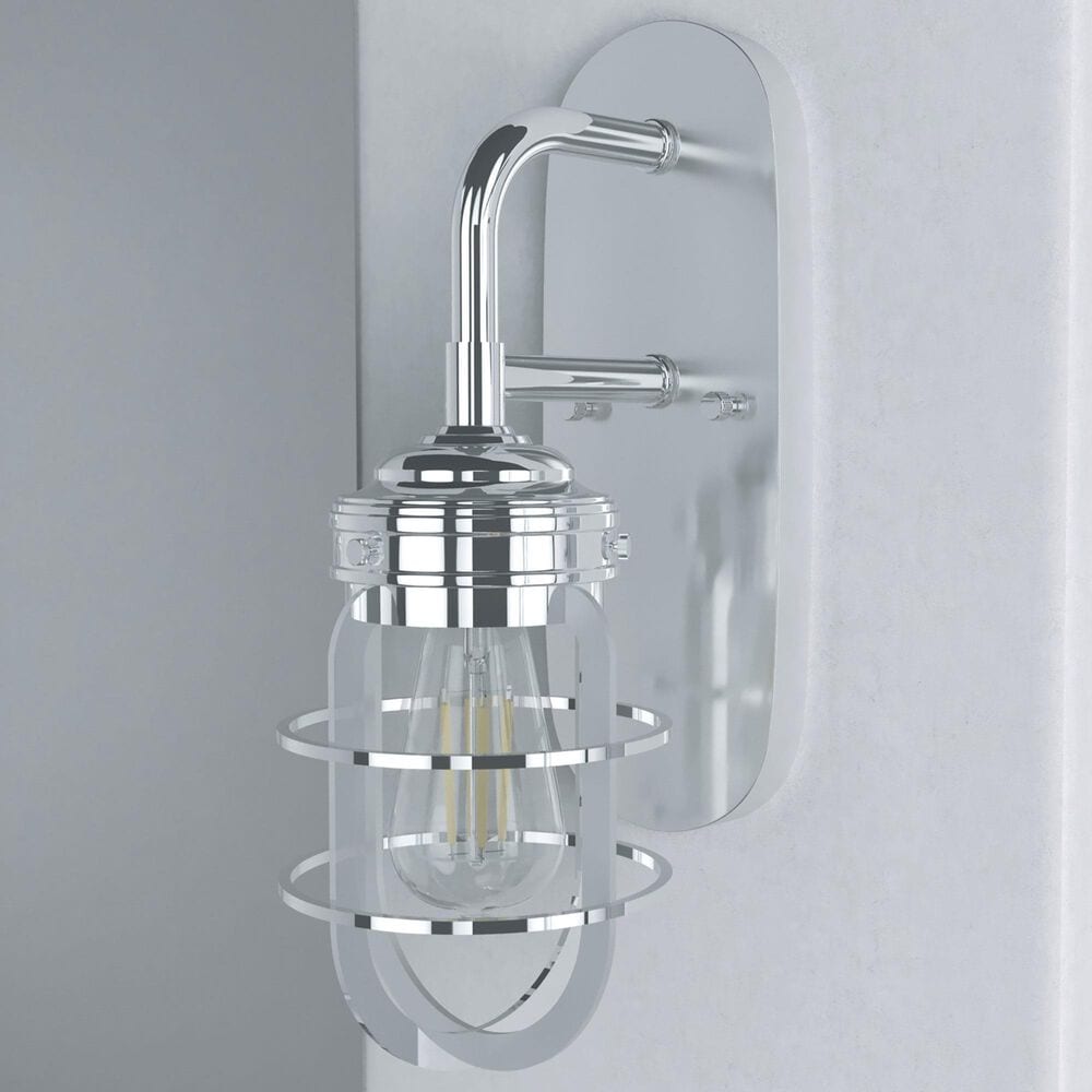 Hunter Starklake 1-Light Wall Sconce in Chrome, , large