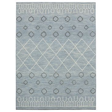 Amer Rugs Berlin 8" x 10" Blue and White Area Rug, , large