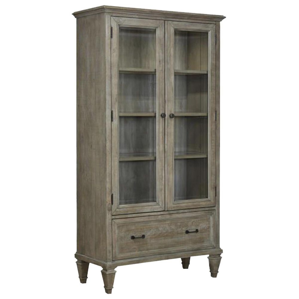 Nicolette Home Lancaster Door Bookcase in Dove Gray, , large