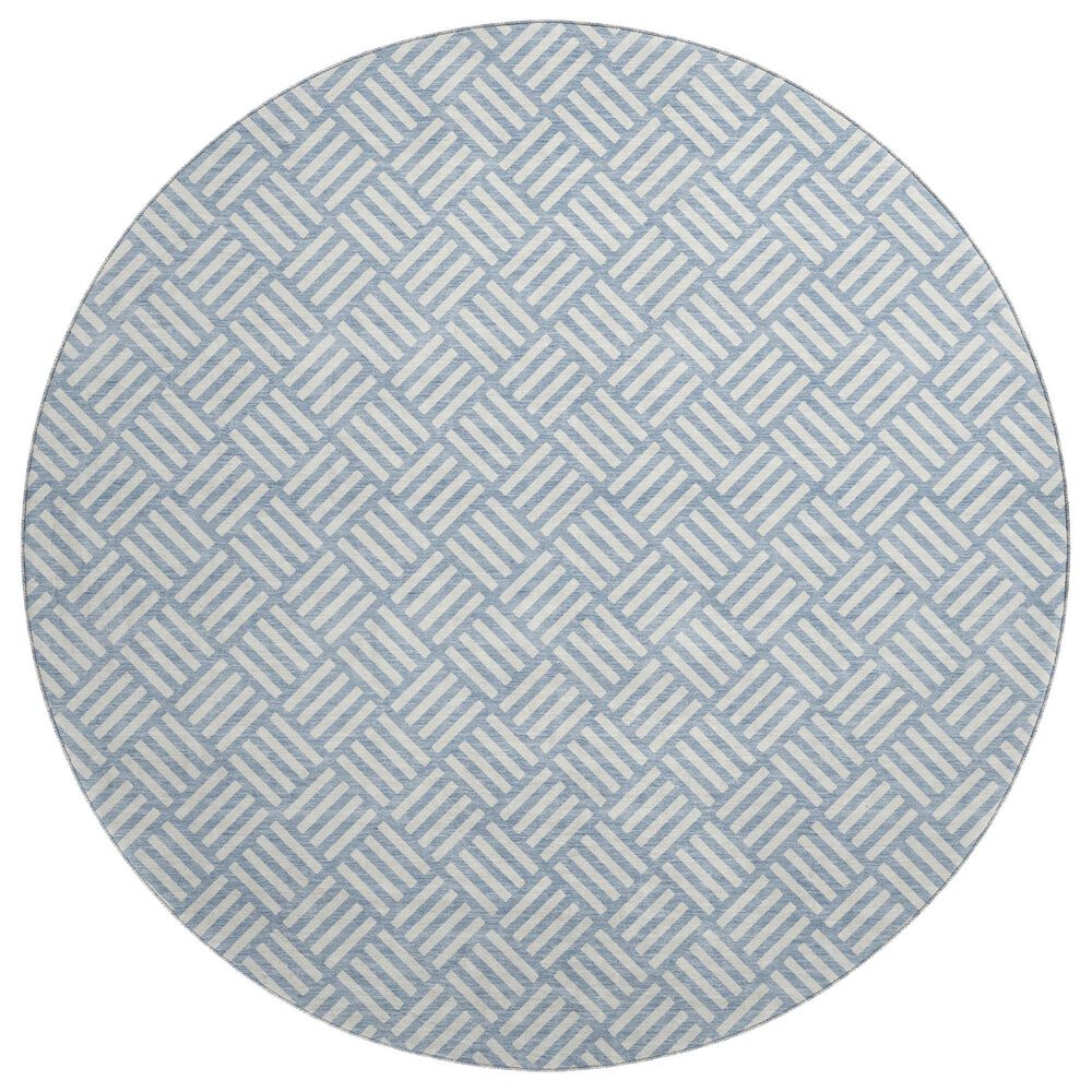 Dalyn Rug Company The Reserve TR3 Denim 8" Round Indoor/Outdoor Area Rug, , large