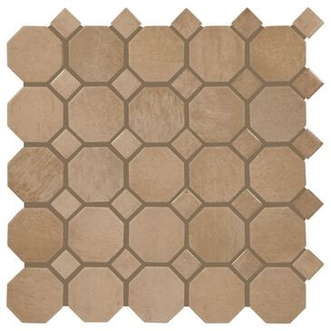 Dal-Tile Relicca Foxed 12" x 12" Octagon Dot Ceramic Mosaic Sheet, , large