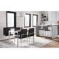 Lumisource Fuji Dining Contemporary Table in Stainless Steel with Clear Glass Top By LumiSource, , large