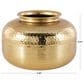 Maple and Jade 20" Decorative Vase with Hammered Top in Brushed Gold, , large