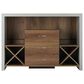 Furniture of America Wilson Buffet in Distressed Walnut, , large