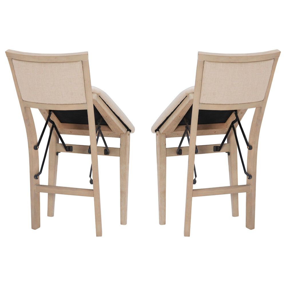 Linon Home Decor Keira Folding Chair in Grey Wash (Set of 2), , large