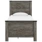 Ashley Frandern 5-Piece Twin Panel Storage Bedroom Set in Rustic Warm Gray, , large