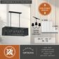 Vaxcel Wicker Park 8-Light Linear Chandelier in Warm Pewter, , large