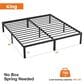Hearth and Haven King Heavy Duty Metal Bed Frame in Black, , large