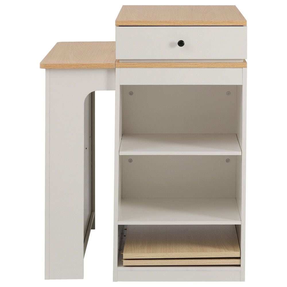 HOMLUX 60" Kitchen Island in White, , large