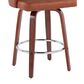 LumiSource Dahlia Swivel Counter Stool with Camel Upholstery in Walnut and Chrome (Set of 2), , large