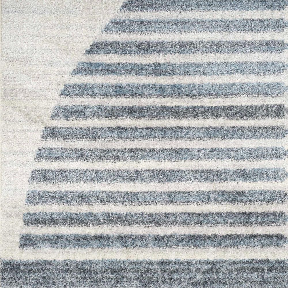 Nourison Astra Machine Washable ASW03 3&#39;3&quot; x 5&#39; Ivory and Blue Area Rug, , large