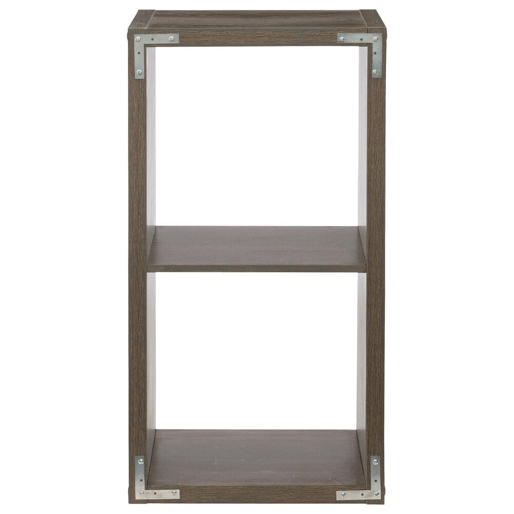 Linon Home Decor Galli 2-Shelf Bookcase in Grey, , large