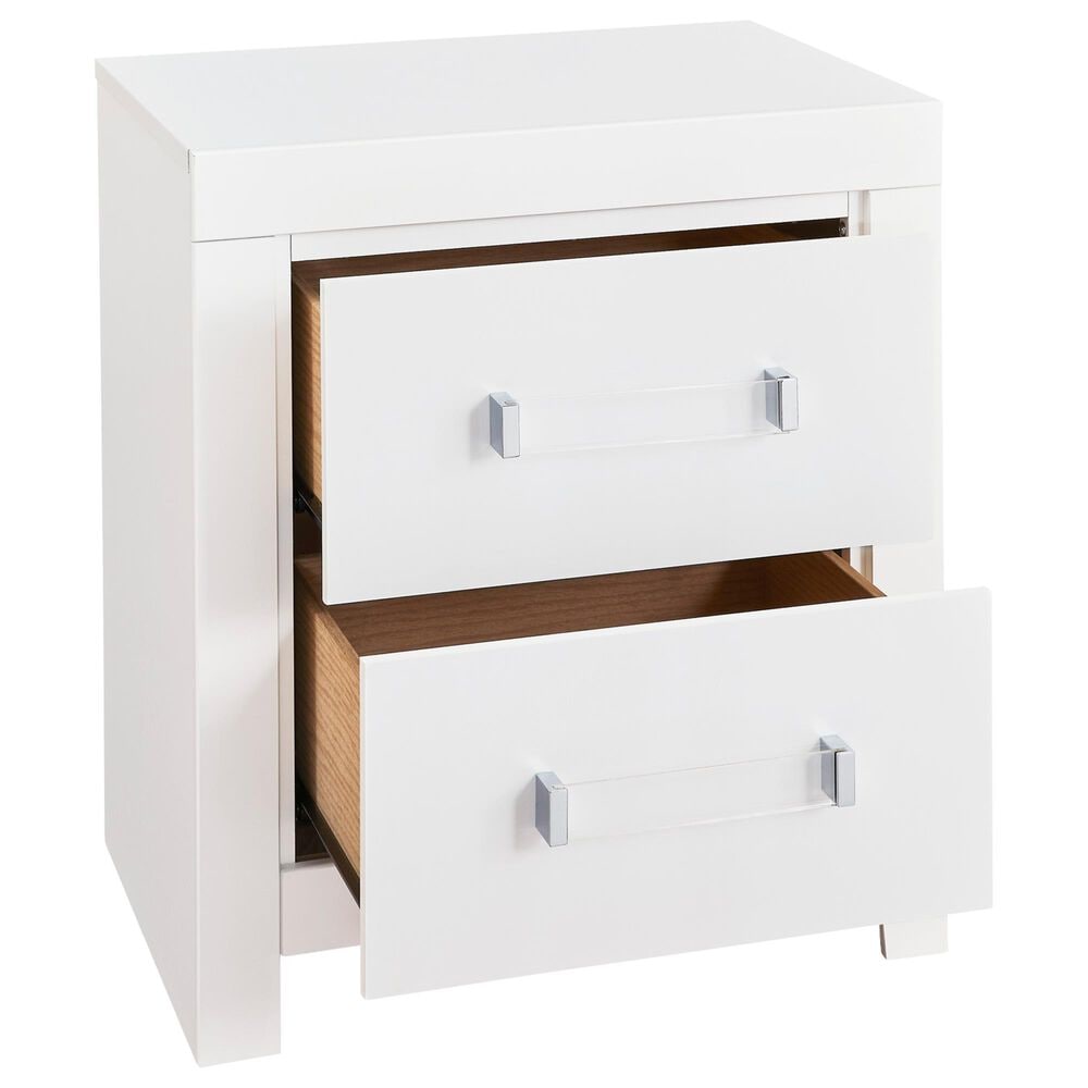 Ashley Maeling King Panel Bed with Two Nightstands in Matte White, , large