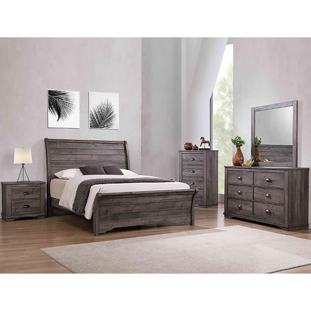 Claremont Coralee Queen Sleigh Bed in Grey, , large