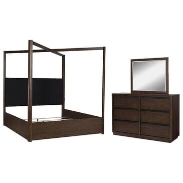 Millenium Dilenno 3-Piece King Canopy Bedroom Set in Dark Brown, , large