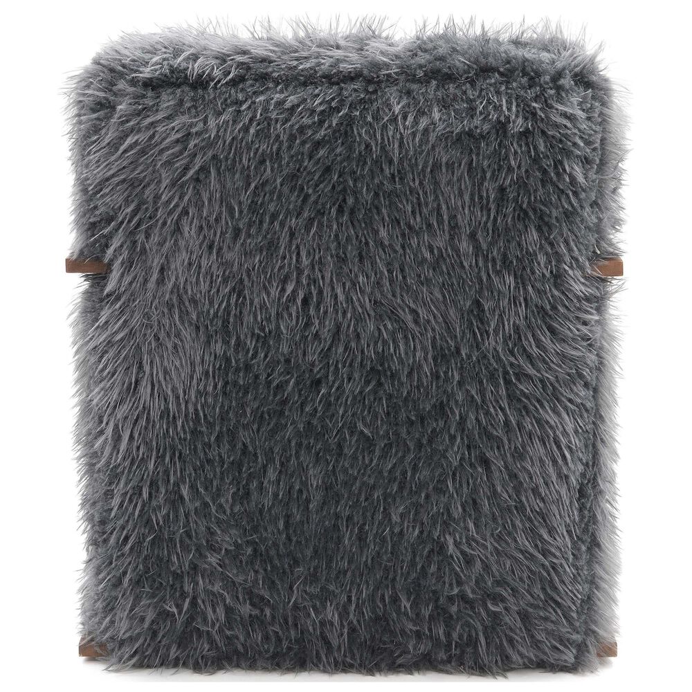 Furniture of America Neyra Long-Haired Accent Chair in Charcoal Gray, , large