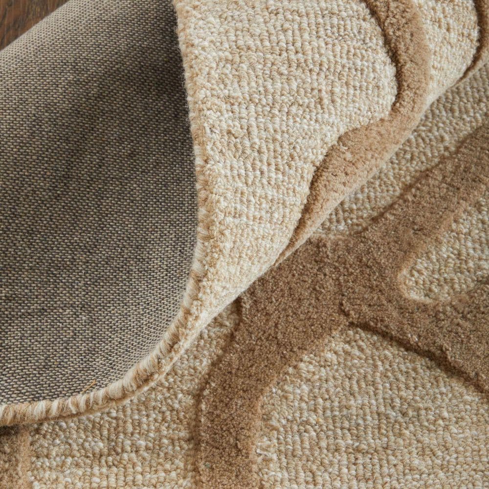 Feizy Kimball Ivory, Brown and Tan 9&#39; x 12&#39; Area Rug, , large